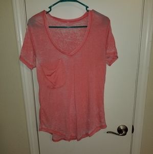 Pink burnout tee